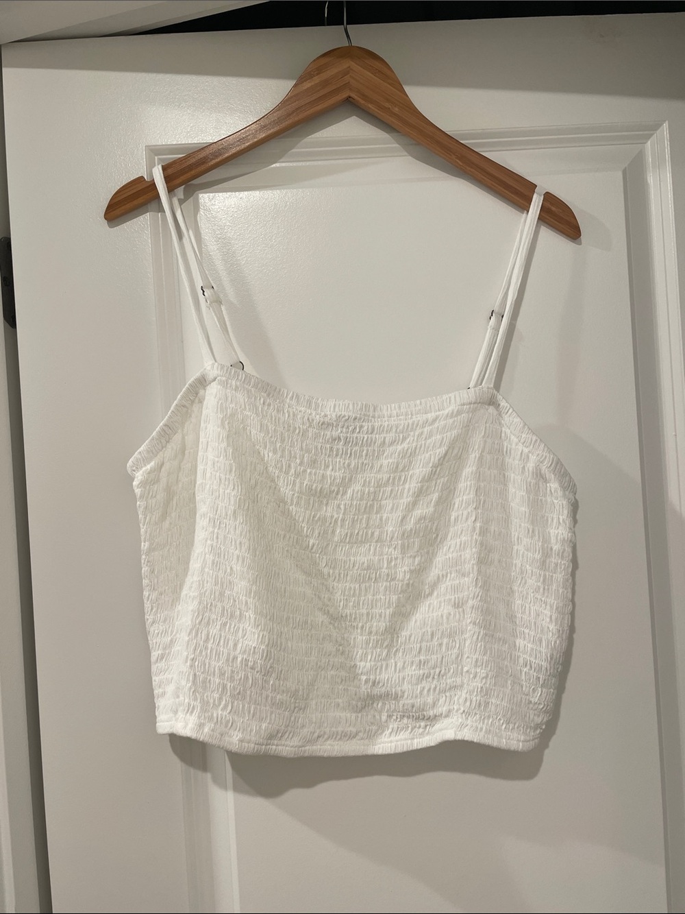 torrid White Smocked Cami crop top size 3x